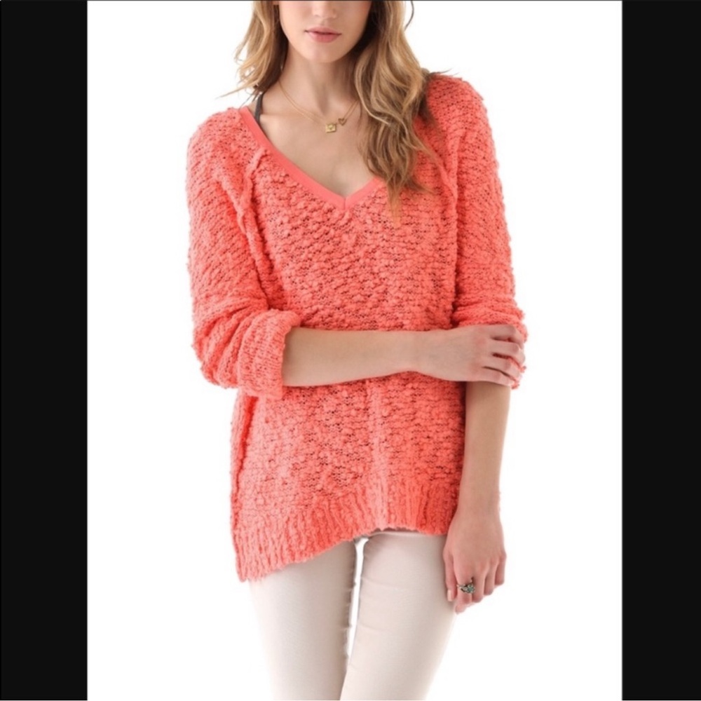 Free People Coral Sweater
